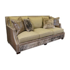 Western Cowhide Sofa - Gray