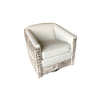 Modern Cowhide Swivel Glider