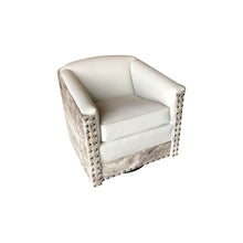 Load image into Gallery viewer, Modern Cowhide Swivel Glider