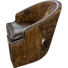 Load image into Gallery viewer, Bronco Barrel Western Cowhide Chair