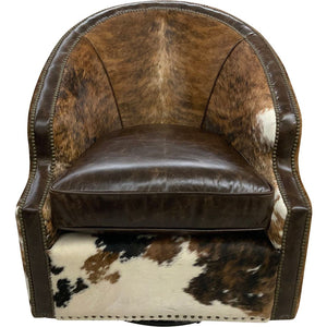 Cowhide Chair Bronco Barrel Western Cowhide Chair – Great Blue