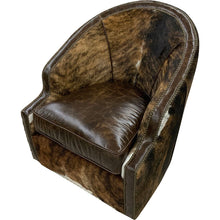 Load image into Gallery viewer, Bronco Barrel Western Cowhide Chair