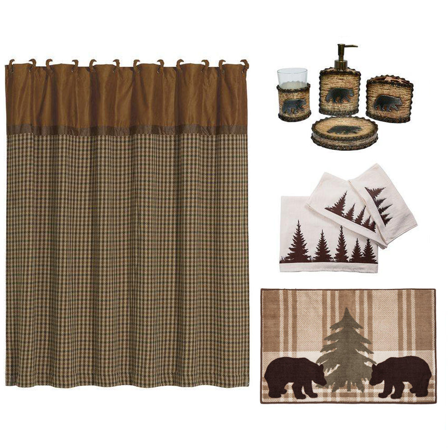 Bear Bath Accessory and Clearwater Pines Towel Set
