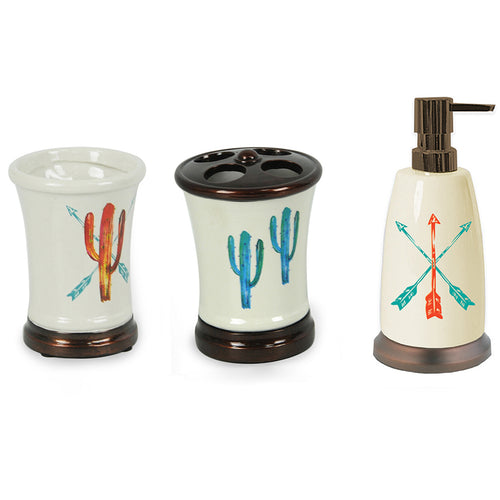 Cactus 3 PCS Bath Accessory Set