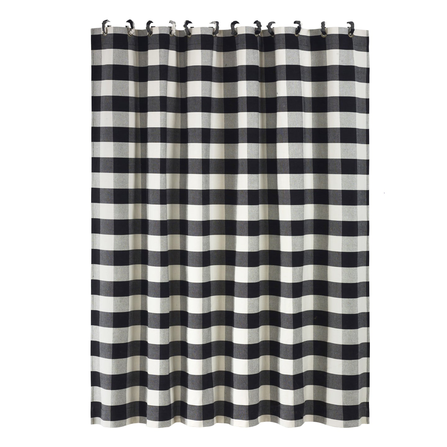 Camille Black Buffalo Check Shower Curtain