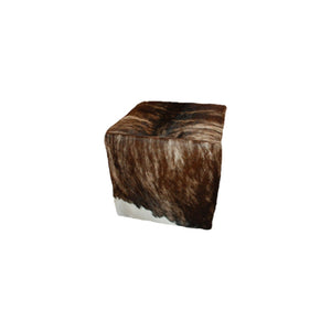 Cowhide Cube Dark Exotic ottoman