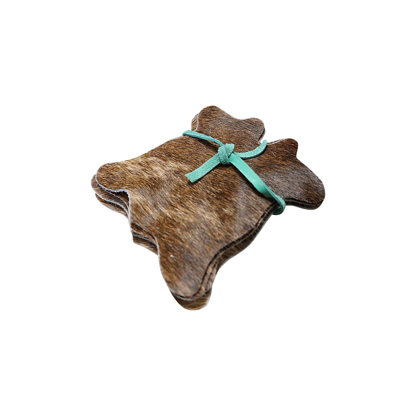 Cowhide Coaster Set