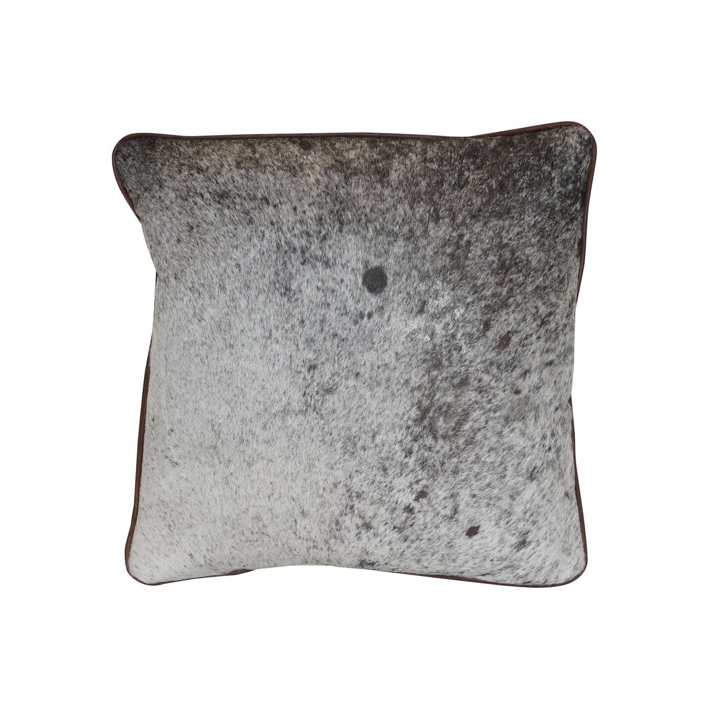 Cowhide Square Pillow - Black and White Speckle