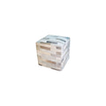 Gray Patchwork Ottoman 