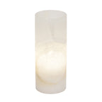 Small Cylinder Natural Edge White Ice Lamp
