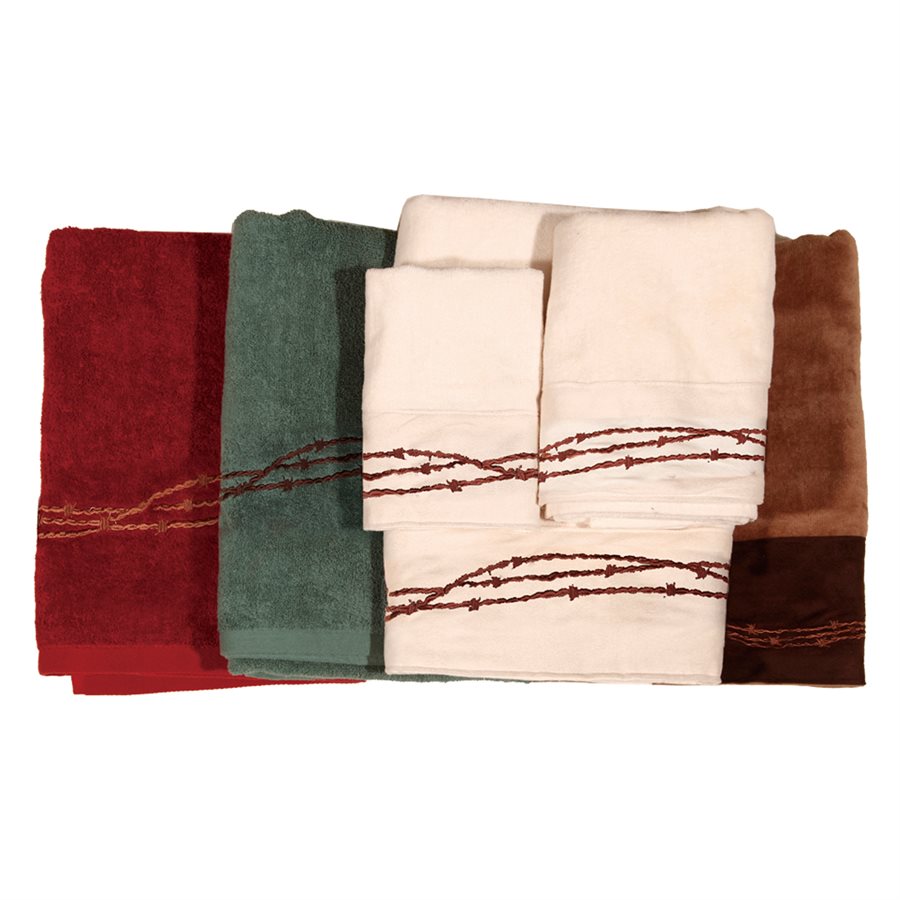 Embroidered Barbwire 3 PCS Towel Set