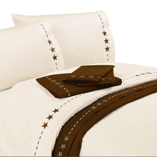 Embroidered Star Sheet Set