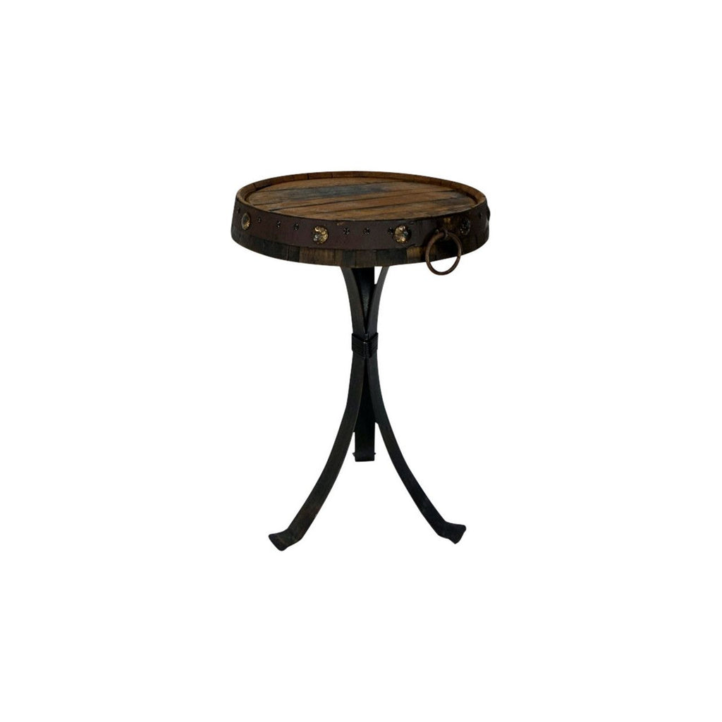 barrel top side table