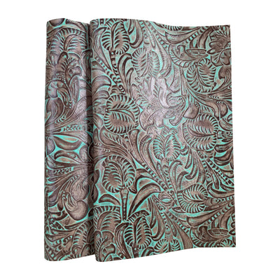 Floral Turquoise Brown