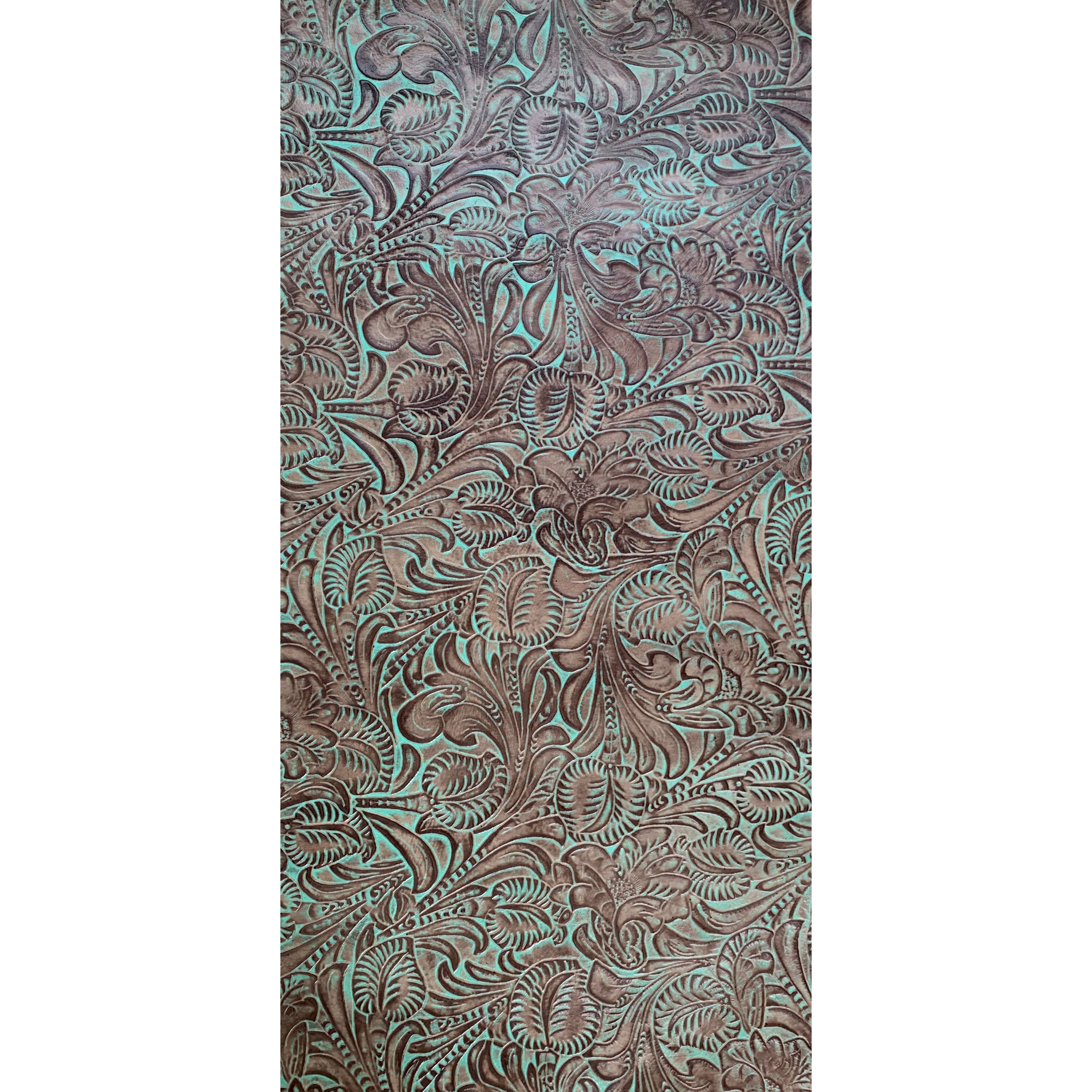 Floral Turquoise Brown