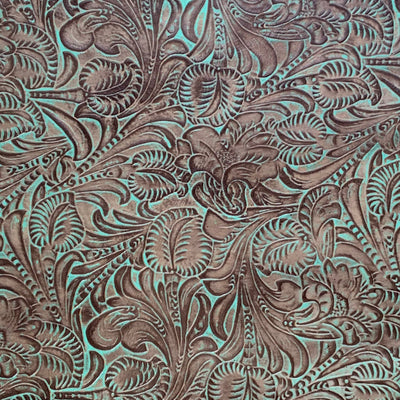 Floral Turquoise Brown
