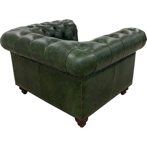 moss green velvet chair