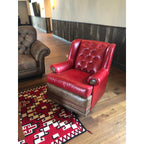 Roja Tallback Leather Swivel Glider