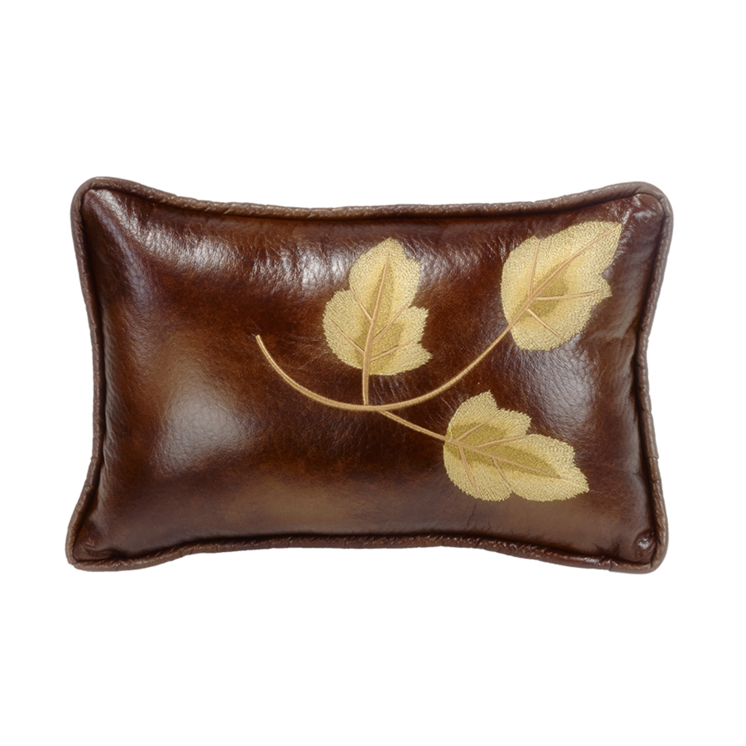 Highland Lodge Embroidery Leaf Pillow
