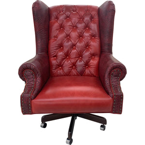 safari leather chair