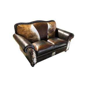 Western  Leather Love Seat