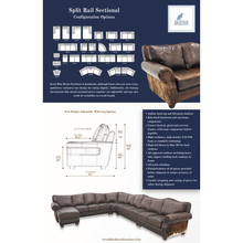 Load image into Gallery viewer, Split Rail Sectional Sofa