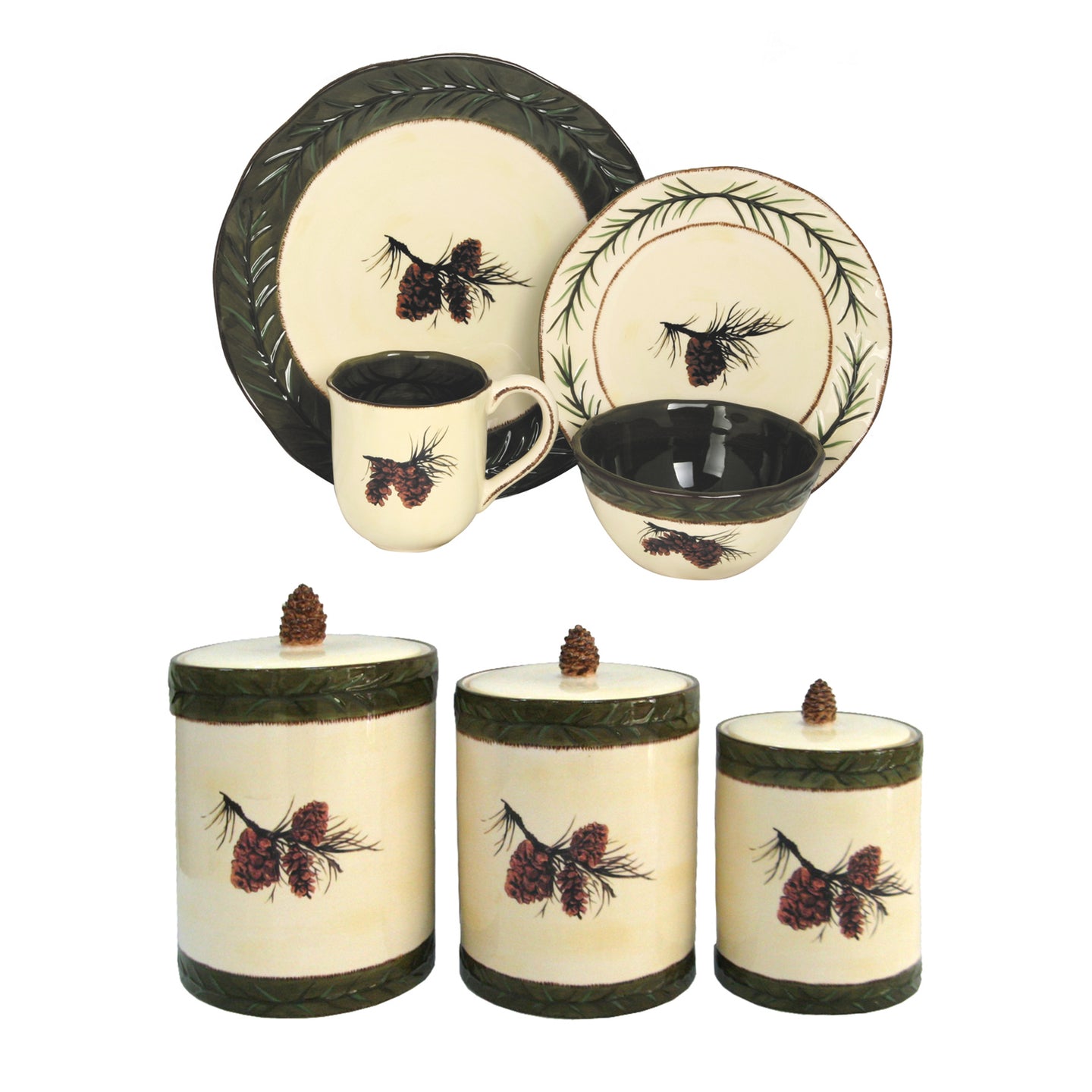 Clearwater Pines Dinnerware and Canister 
