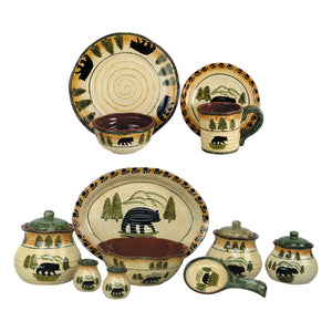 Rustic Bear Lodge Dinnerware and Canister