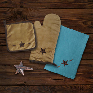 Star Design Print and Napkin Rings Set