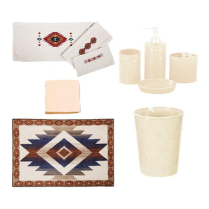 Cream Savannah Bath Accessory and Del Sol Towel Set