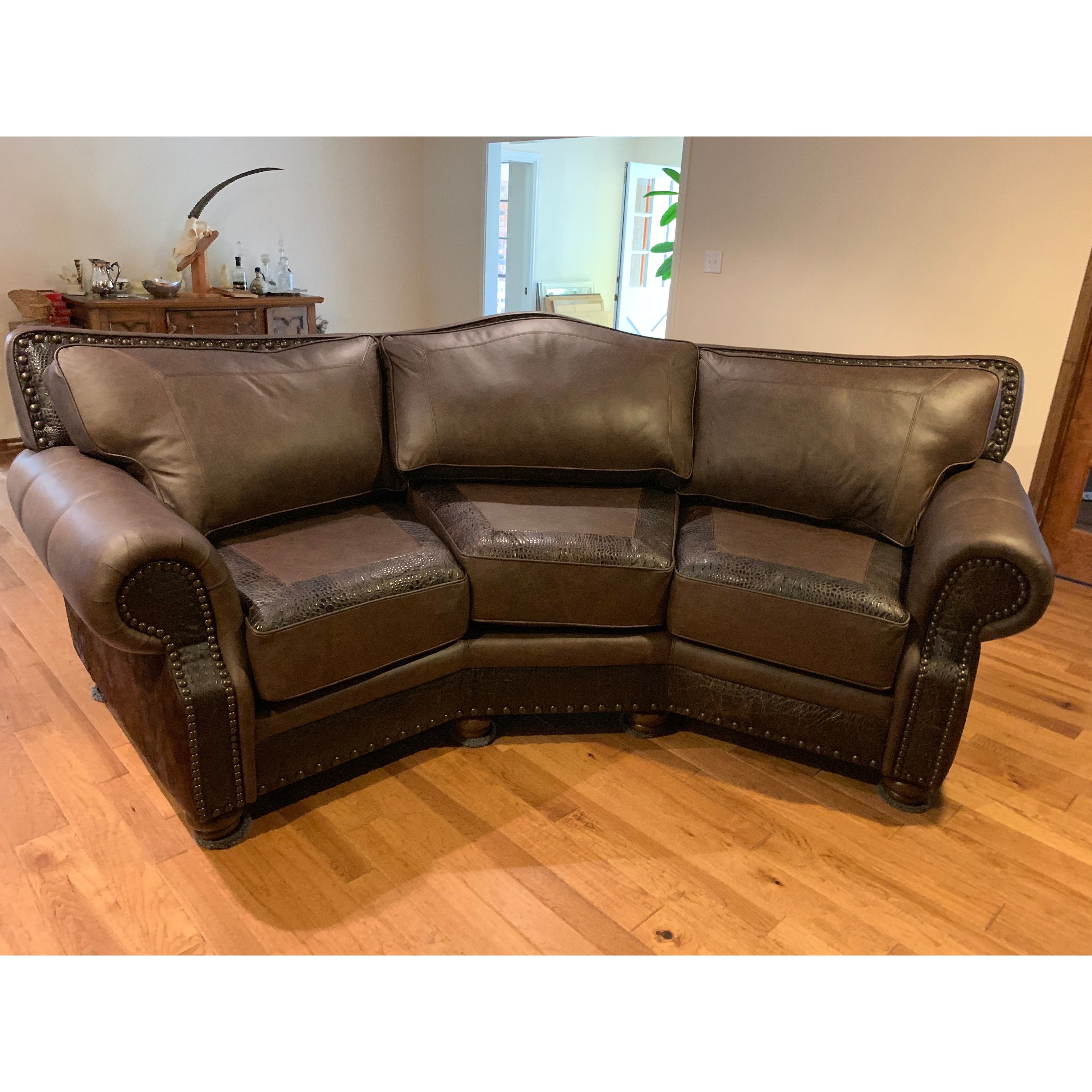 Split Rail Cowhide Sofa