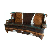 Load image into Gallery viewer, Luckenbach Curved Front Western Cowhide Sofa