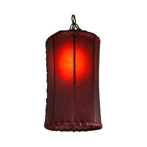 Cylinder Raw Hide Shade Pendant