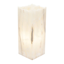 Load image into Gallery viewer, Medium Cube Natural Edge White Ice Lamp