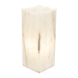 Medium Cube Natural Edge White Ice Lamp