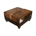 square leather ottoman