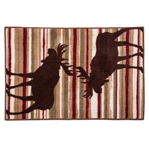 Moose Stripe Bath Rug