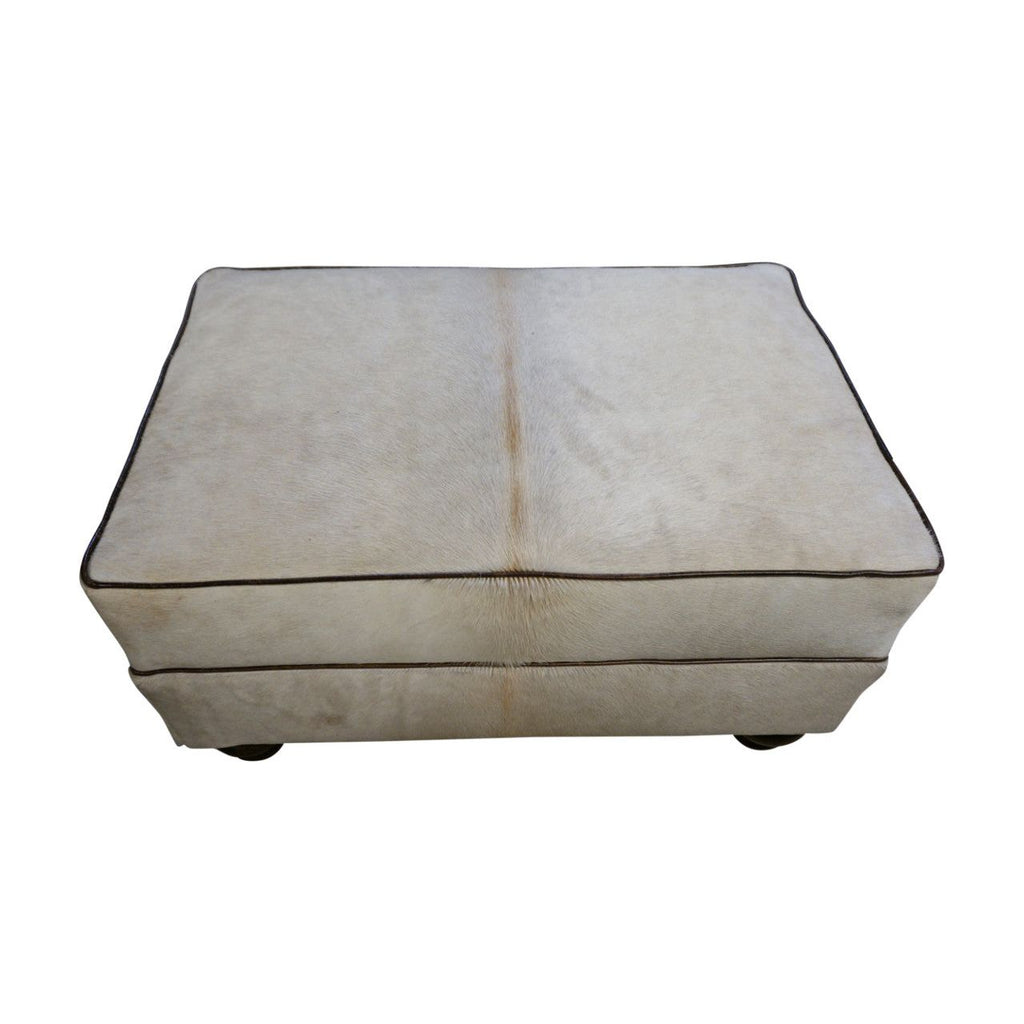 cowhide ottoman