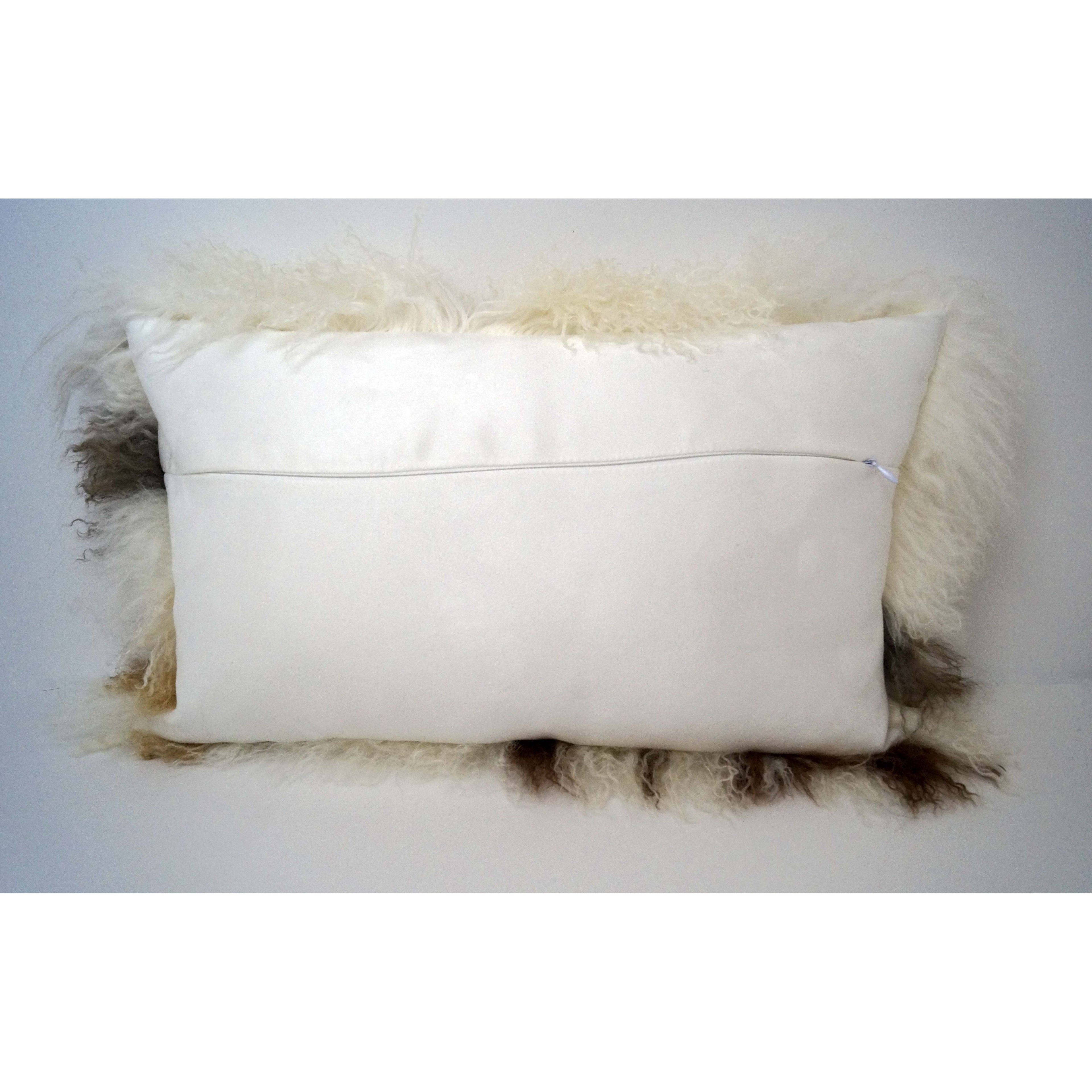 Tibetan Sheep Throw Pillow - Natural