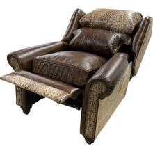 Load image into Gallery viewer, White Cowhide Recliner