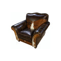cowhide club chair