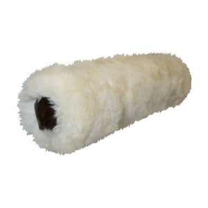 Sheepskin Lumbar Roll Pillow - White
