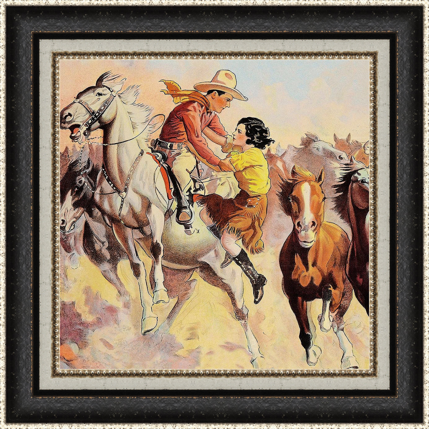 PHANTOM OF THE WEST GHOST RIDERS CANVAS