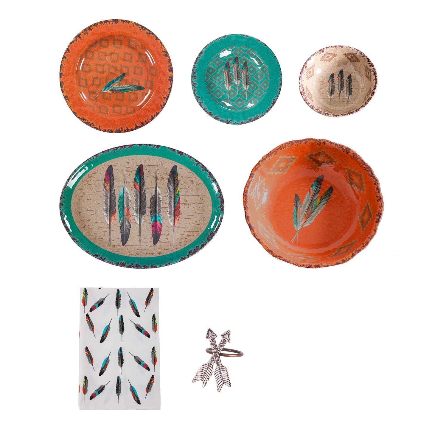 Feather Melamine Dinnerware Collection
