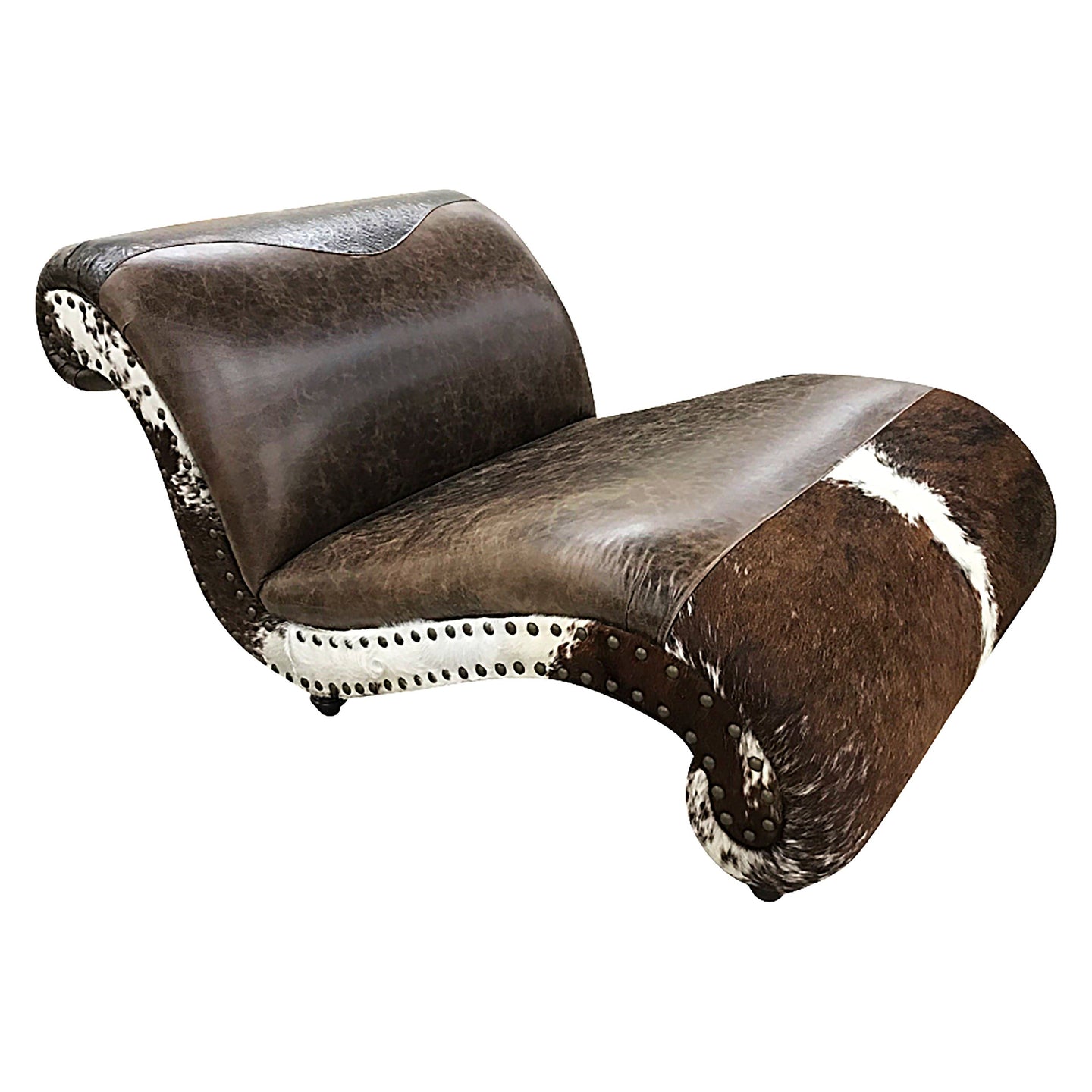 double chaise lounge leather