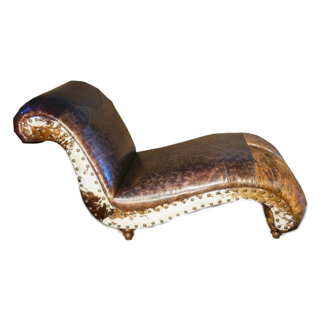 cowhide chaise