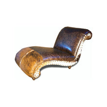 Load image into Gallery viewer, cowhide chaise lounge