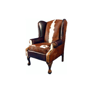 Railroadman's Wingback Western Leather Chair