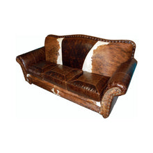 Load image into Gallery viewer, Ranch Foreman 3 Cushion Western Cowhide Sofa