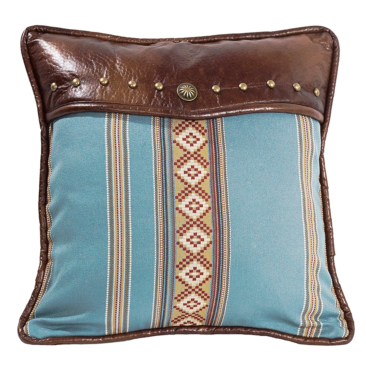Blue Striped Pillow w/Studs